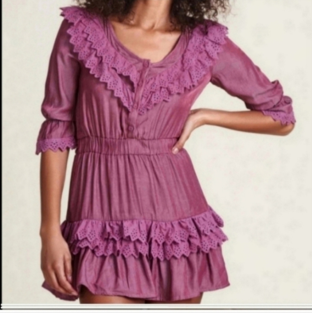 The shirt by Rochelle Behrens Nikki dress Mini eyelet Ruffles